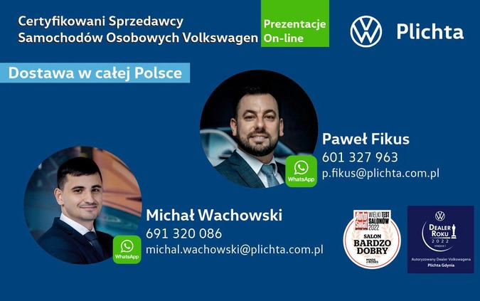 Volkswagen Touran cena 135900 przebieg: 11500, rok produkcji 2023 z Lidzbark małe 92